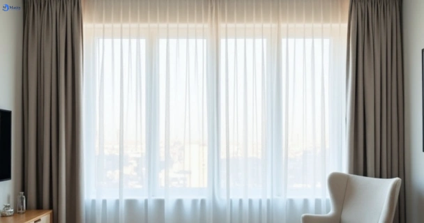 Freshly steam cleaned curtains in clagiraba QLD
